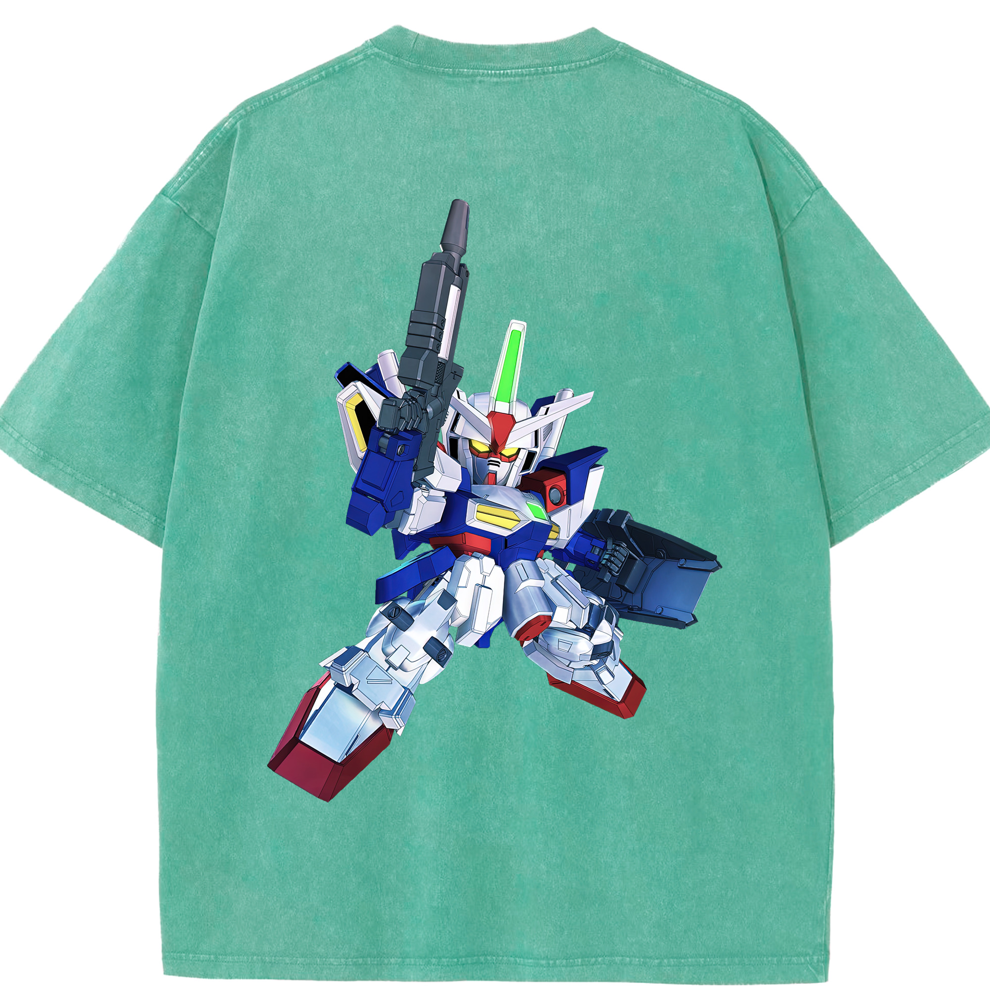 （画像用） 機動戦士ガンダム Mobile Suit Gundam 綿100% ヴィンテージ風 半袖Tシャツ（背面プリント）